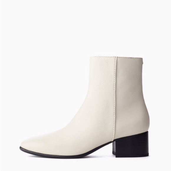 NWT rag & bone ASLEN MID BOOT Leather Ankle Bootie Antique White Size 7 - Picture 3 of 9